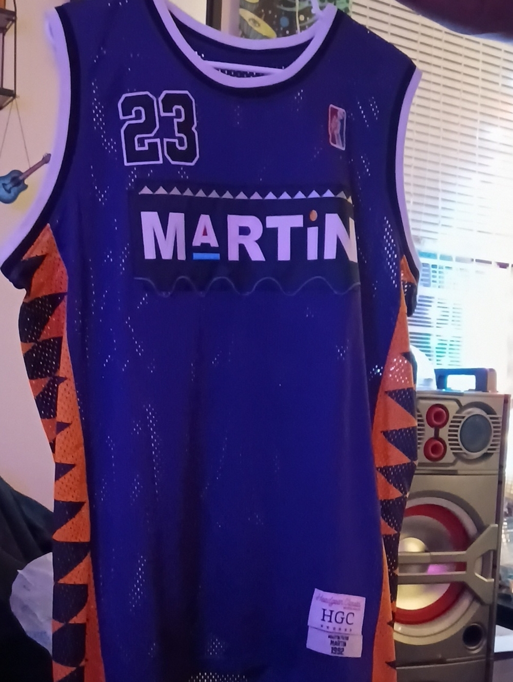 Martin Lawrence #23 Purple & Orange Basketball Jersey